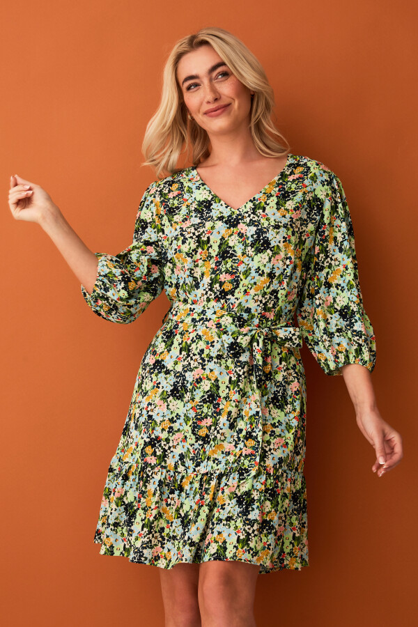 Tesco yellow leopard print dress cheap