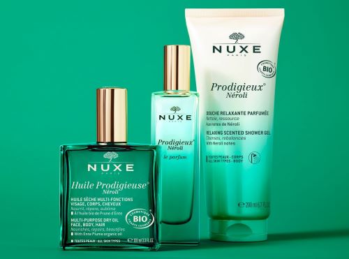 scented gel shower to range Nuxe and perfume Neroli add